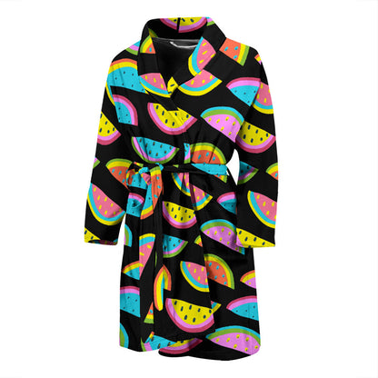Watermelon Pattern Print Design WM08 Men Bathrobe