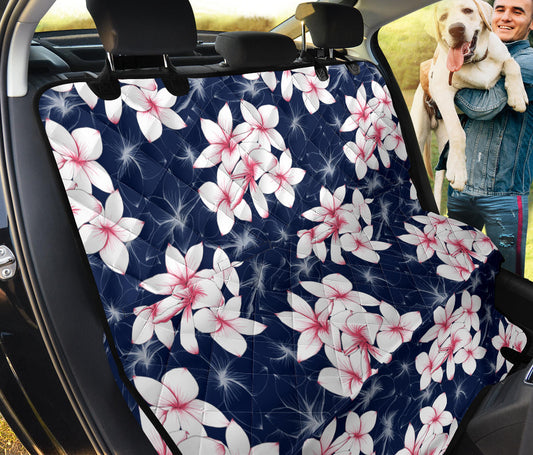 Plumeria Pattern Print Design PM017 Rear Dog  Seat Cover