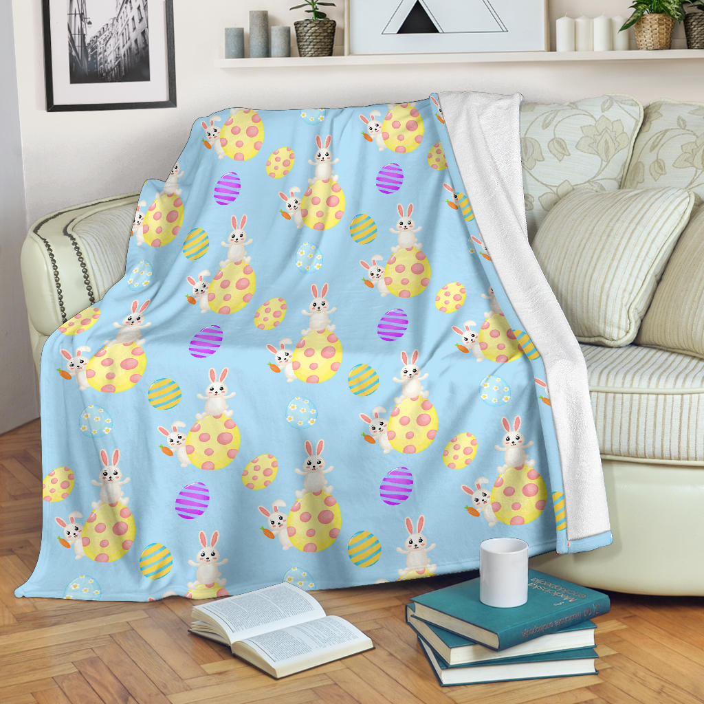 Easter Eggs Pattern Print Design RB015 Fleece Blanket