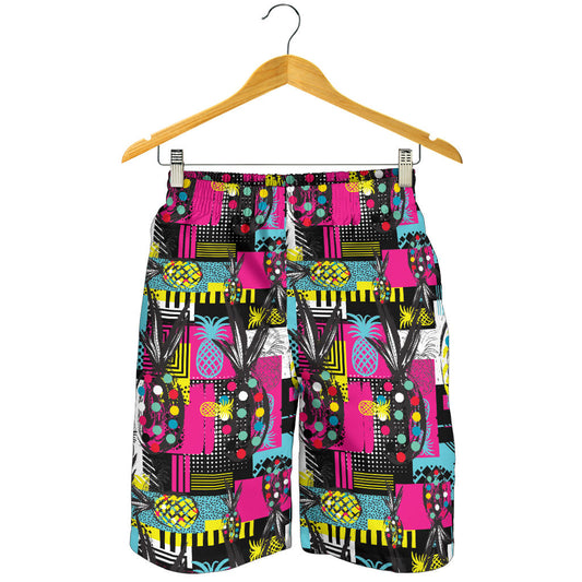 Pop Art Pineapple Pattern Print Design A02 Mens Shorts