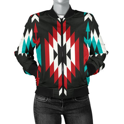 Native Pattern Print Design A08 Women's Bomber Jacket