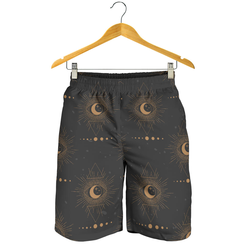 Moon Boho Pattern Print Design 02 Mens Shorts