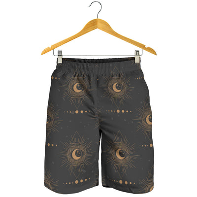 Moon Boho Pattern Print Design 02 Mens Shorts