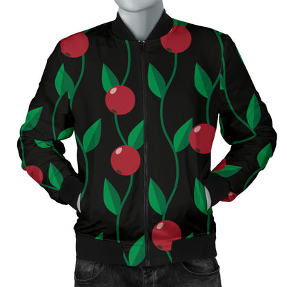 Cranberry Pattern Print Design CB01 Men Bomber Jacket