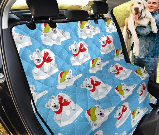 Polar Bear Pattern Print Design PB06 Rear Dog  Seat Cover