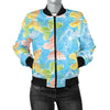 Butterfly Pattern Print Design 05 Women's Bomber Jacket