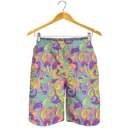 Psychedelic Mushroom Pattern Print Design A05 Mens Shorts