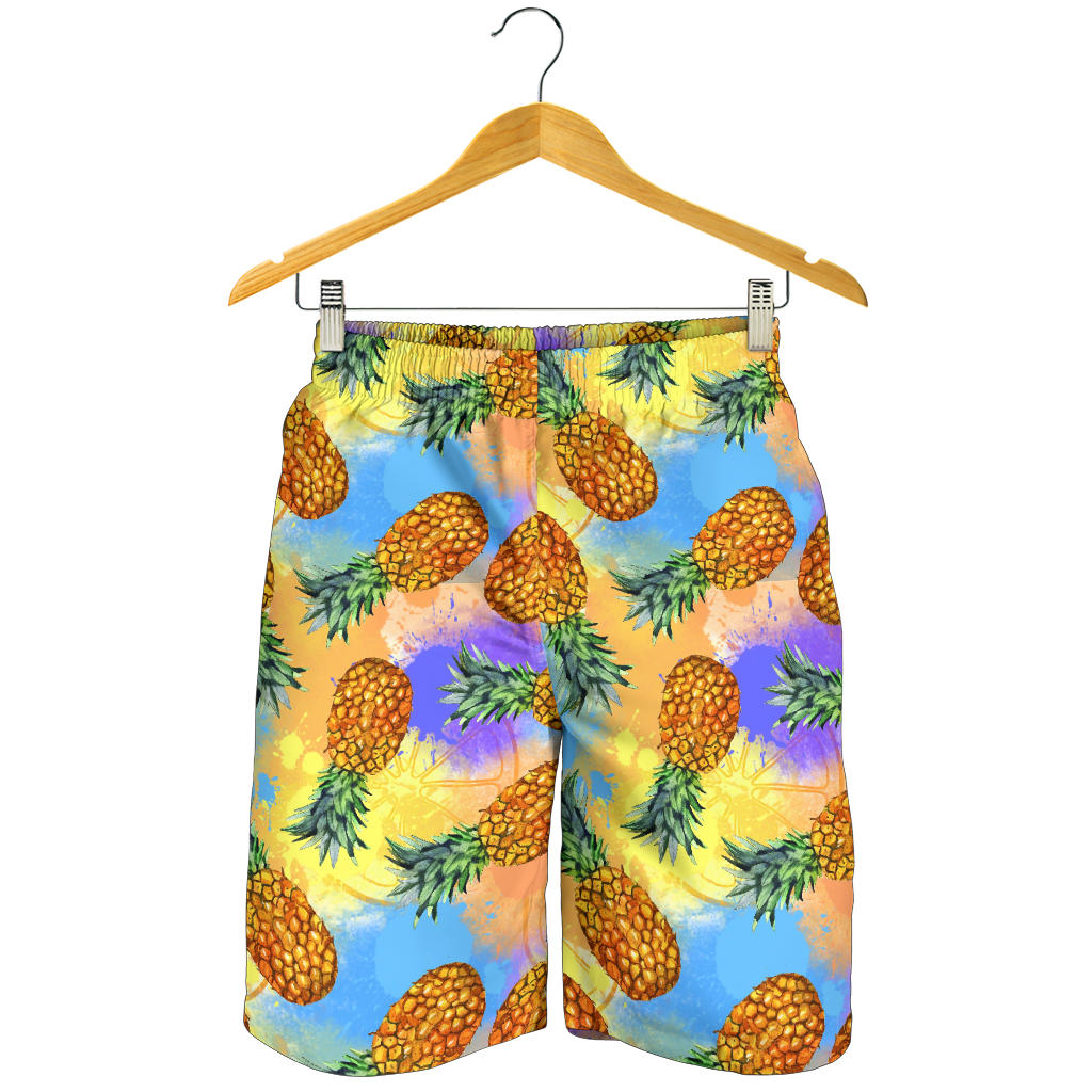 Pineapple Pattern Print Design PP09 Mens Shorts