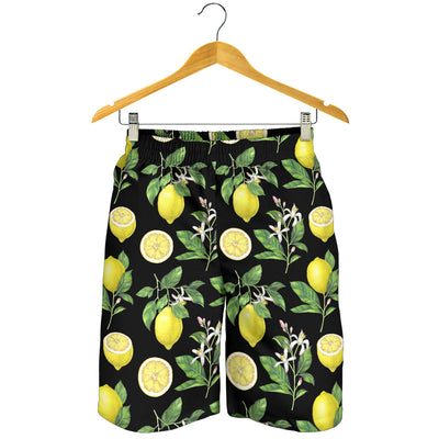 Lemon Pattern Print Design LM02 Mens Shorts