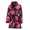 Dahlia Pattern Print Design DH03 Women Bathrobe