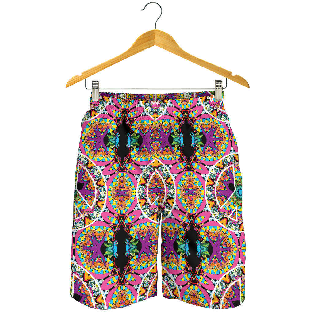 Peace Sign Pattern Print Design A03 Mens Shorts