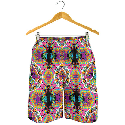 Peace Sign Pattern Print Design A03 Mens Shorts