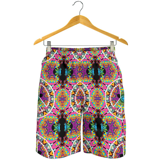 Peace Sign Pattern Print Design A03 Mens Shorts
