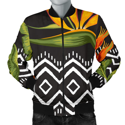 Bird Of Paradise Pattern Print Design BOP07 Men Bomber Jacket