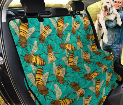 Bee Pattern Print Design BEE04 Rear Dog  Seat Cover