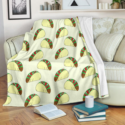 Taco Pattern Print Design TC05 Fleece Blanket