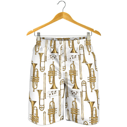 Trombone Pattern Print Design 04 Mens Shorts