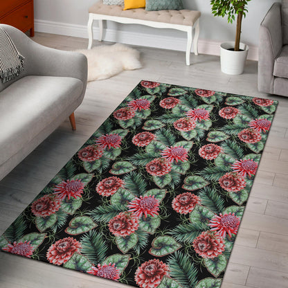 Dahlia Pattern Print Design DH06 Area Rugs