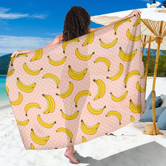 Banana Pattern Print Design BA06 Sarong Pareo Wrap