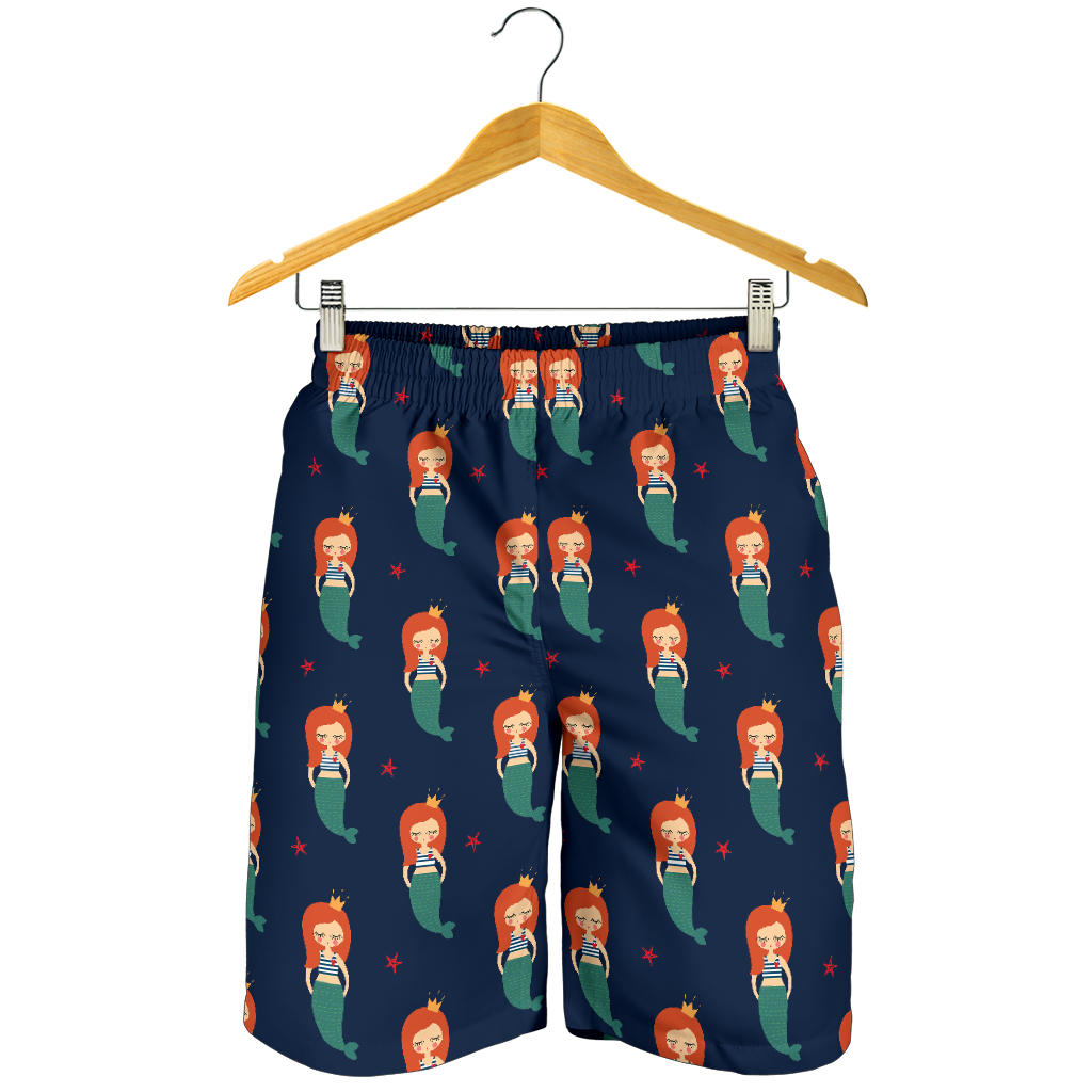 Mermaid Girl Pattern Print Design 01 Mens Shorts