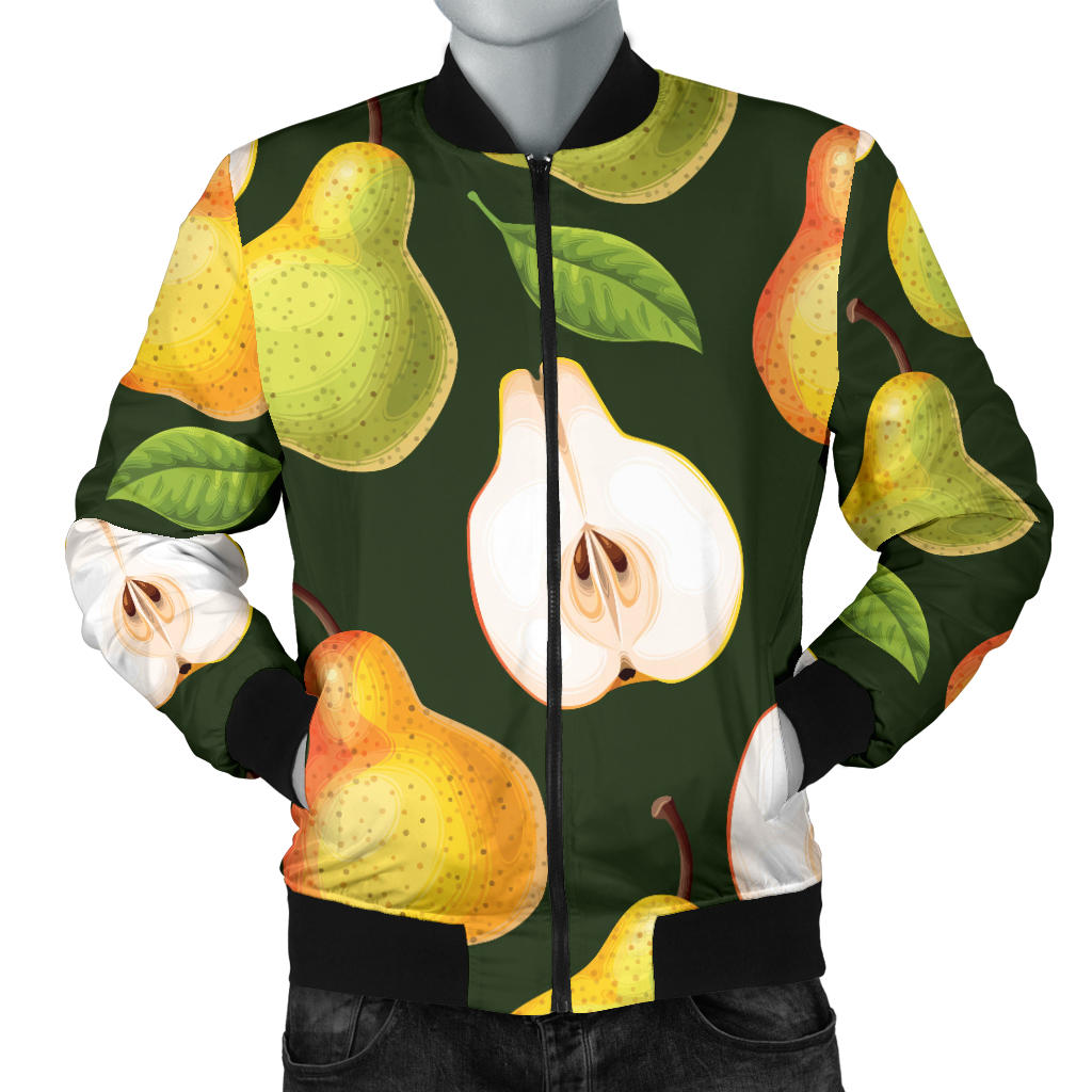 Pear Pattern Print Design PE06 Men Bomber Jacket