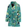 Sea Turtle Pattern Print Design T08 Women Bathrobe