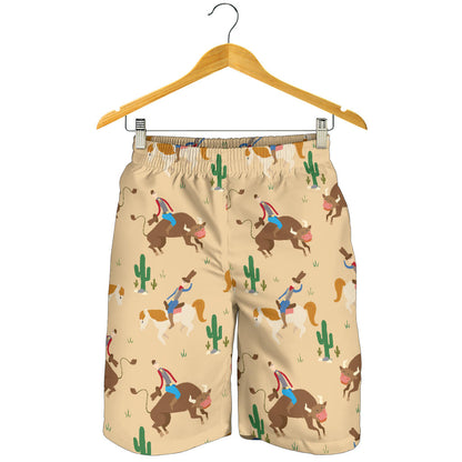 Rodeo Pattern Print Design A02 Mens Shorts