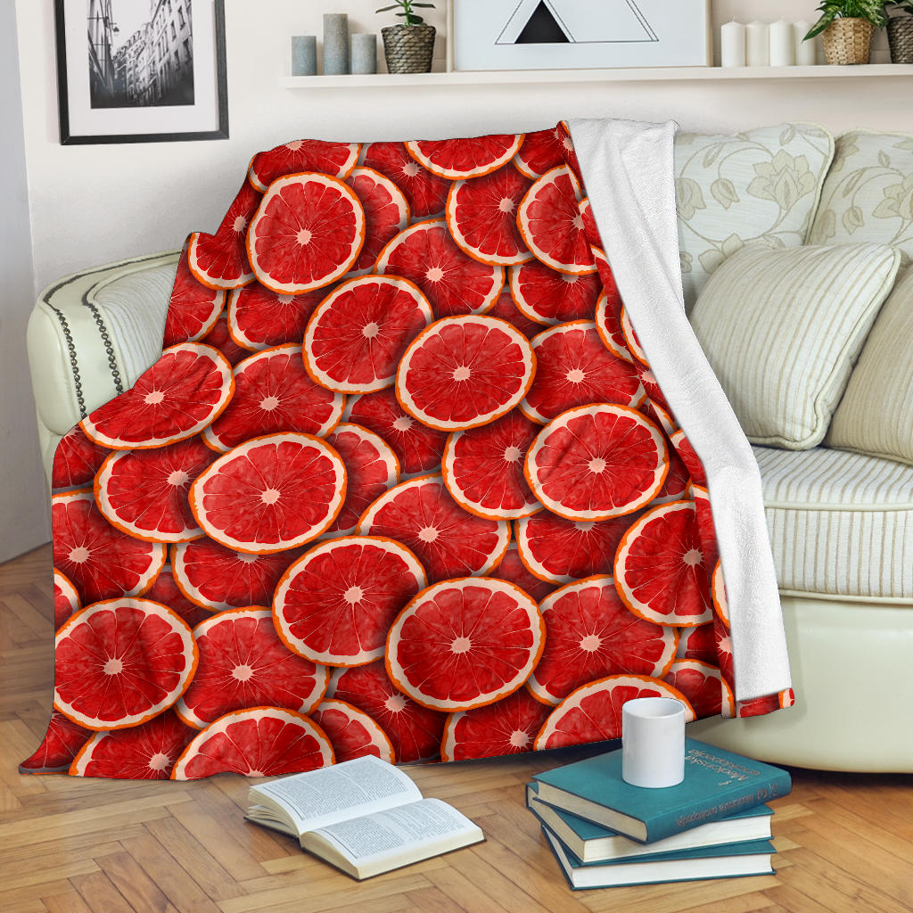Grapefruit Pattern Print Design GF05 Fleece Blanket