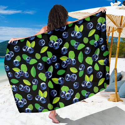 Blueberry Pattern Print Design BB03 Sarong Pareo Wrap