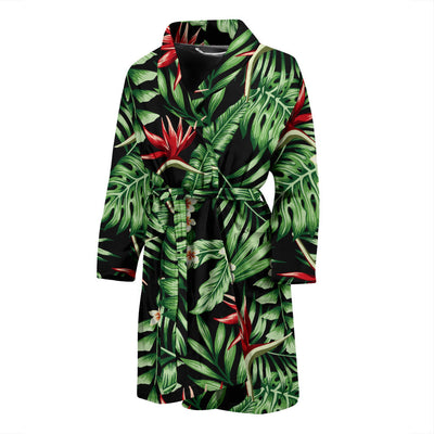 Bird Of Paradise Pattern Print Design BOP05 Men Bathrobe