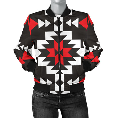 Navajo Pattern Print Design A02 Women's Bomber Jacket