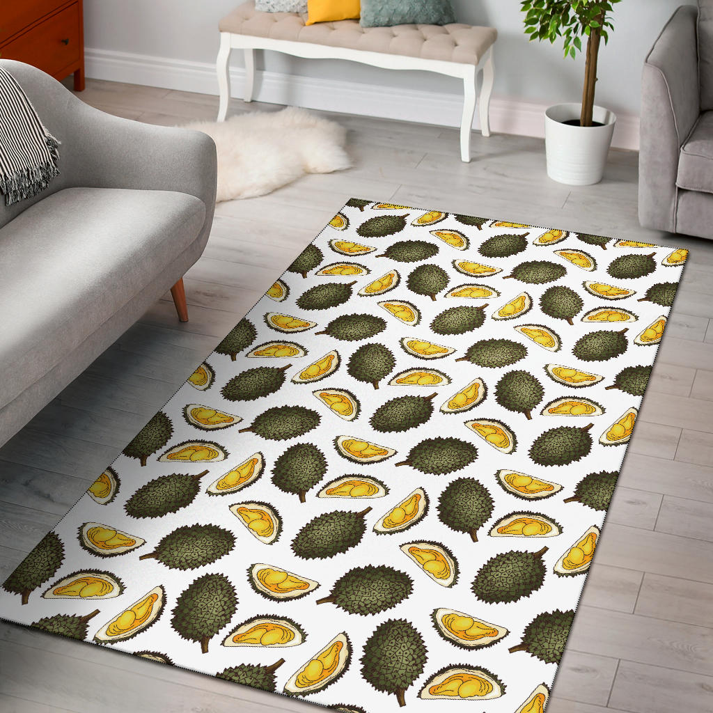 Durian Pattern Print Design DR03 Area Rugs