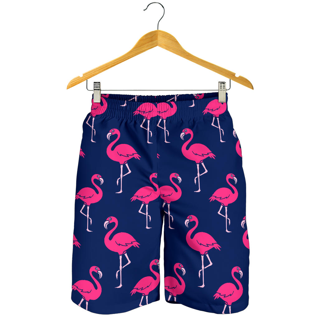 Pink Flamingo Pattern Mens Shorts