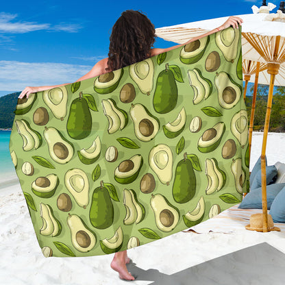 Avocado Pattern Print Design AC03 Sarong Pareo Wrap