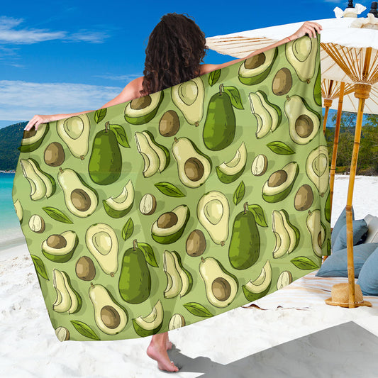 Avocado Pattern Print Design AC03 Sarong Pareo Wrap