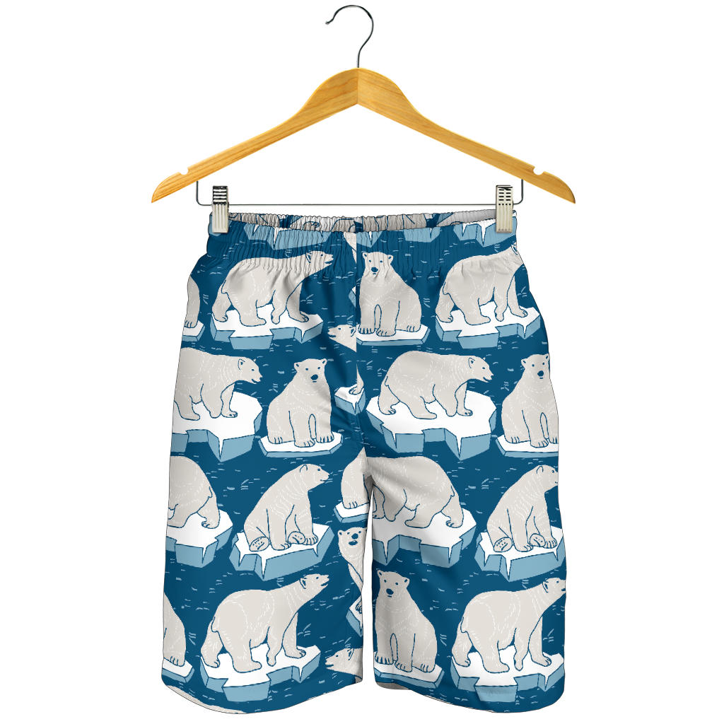 Polar Bear Pattern Print Design PB03 Mens Shorts