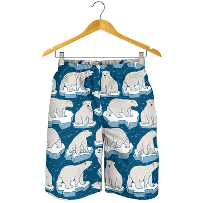 Polar Bear Pattern Print Design PB03 Mens Shorts