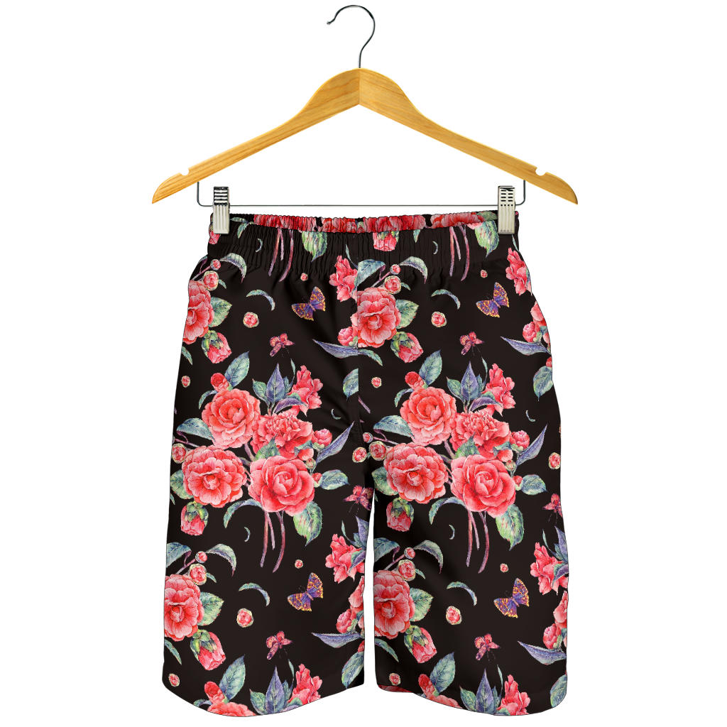 Camellia Pattern Print Design CM03 Mens Shorts