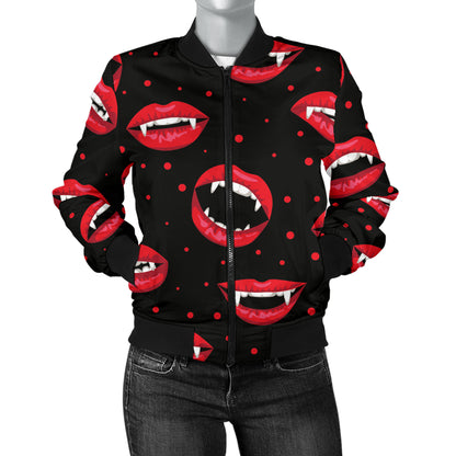 Halloween Pattern Print Design 01 Women's Bomber Jacket