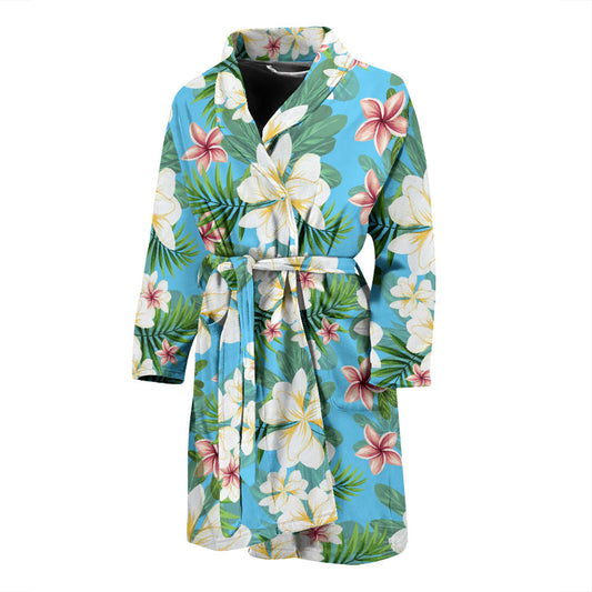 Plumeria Pattern Print Design PM028 Men Bathrobe