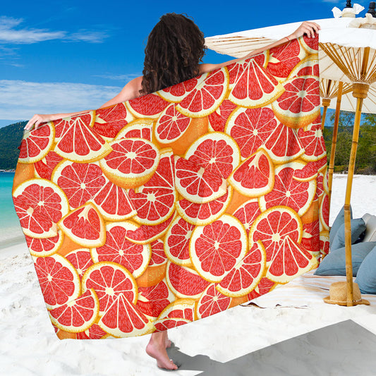 Grapefruit Pattern Print Design GF02 Sarong Pareo Wrap