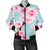 Cherry Blossom Pattern Print Design CB04 Women Bomber Jacket