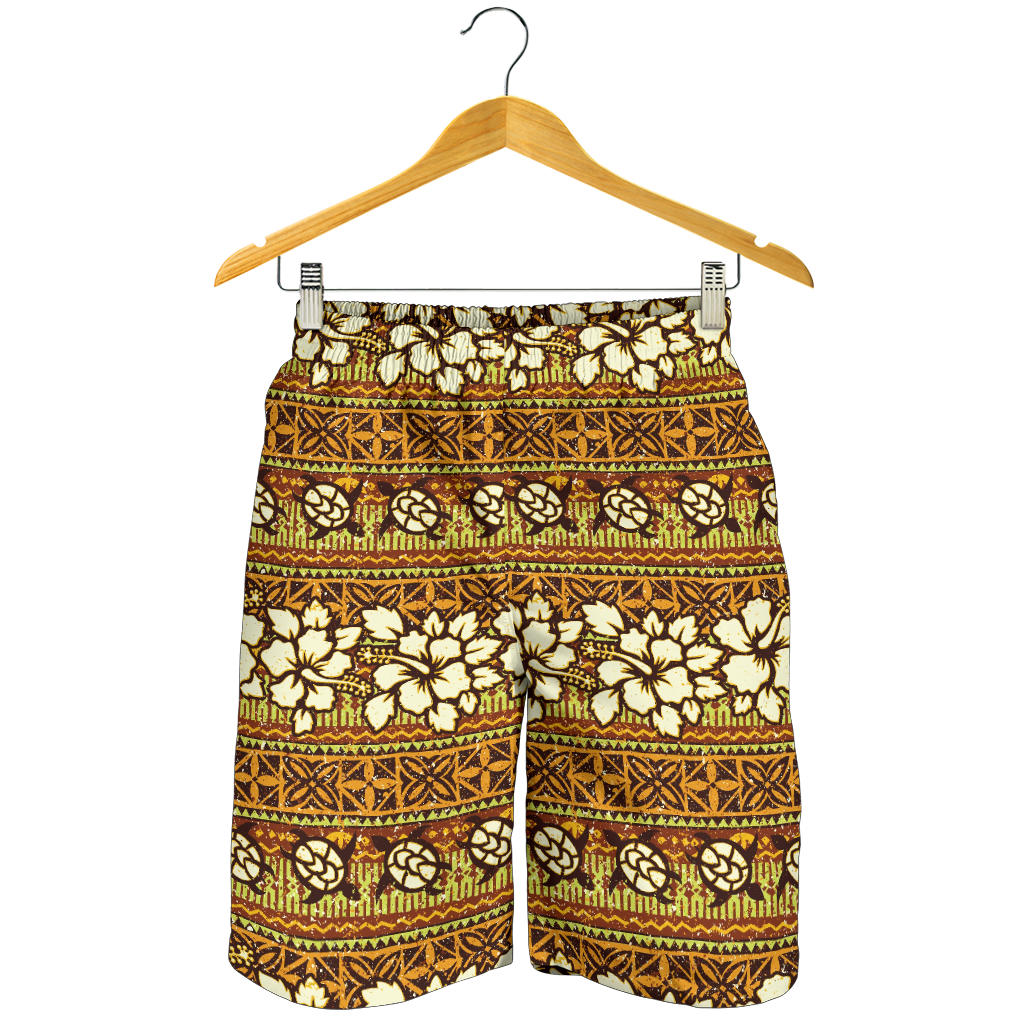 Hawaiian Themed Pattern Print Design H015 Mens Shorts