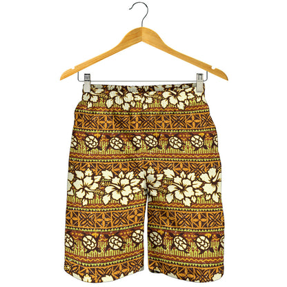 Hawaiian Themed Pattern Print Design H015 Mens Shorts
