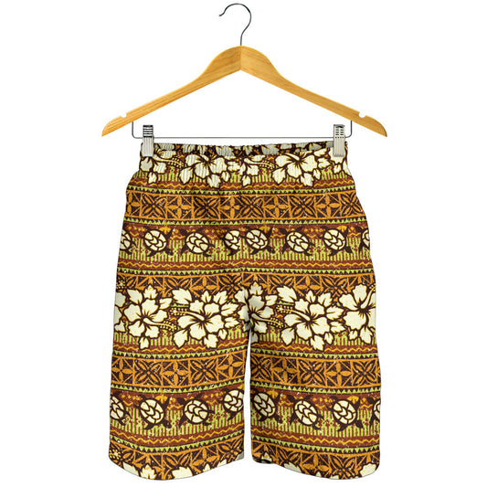 Hawaiian Themed Pattern Print Design H015 Mens Shorts