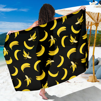 Banana Pattern Print Design BA05 Sarong Pareo Wrap