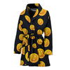 Bitcoin Pattern Print Design DO04 Women Bathrobe