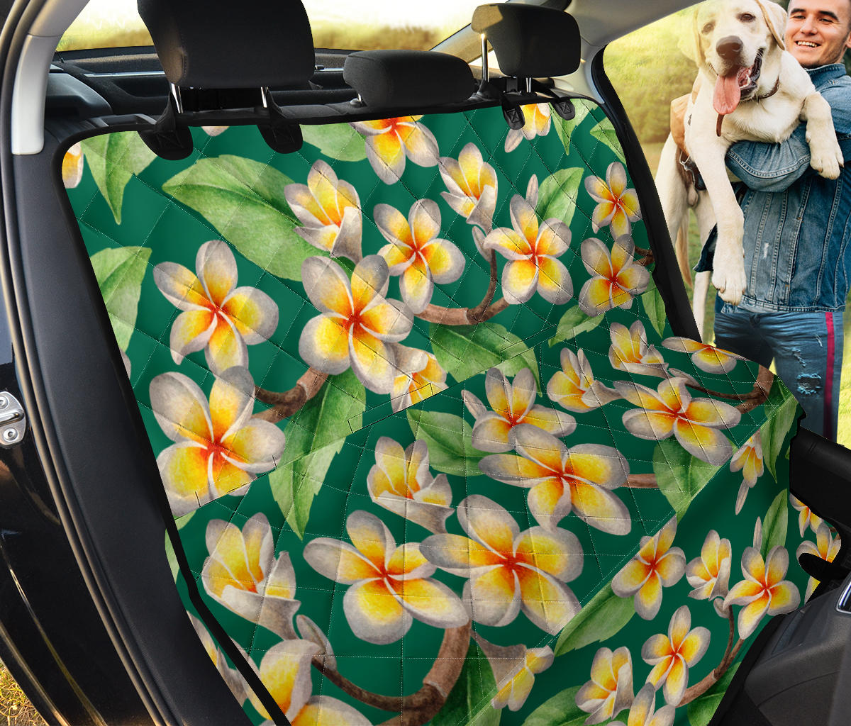 Plumeria Pattern Print Design PM07 Rear Dog  Seat Cover