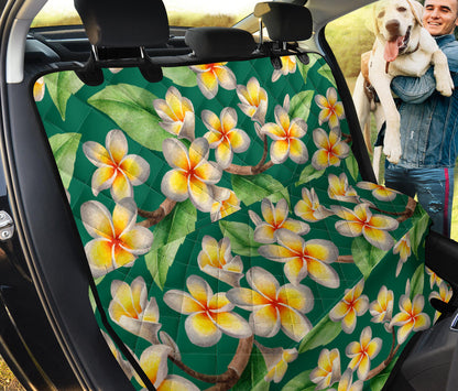 Plumeria Pattern Print Design PM07 Rear Dog  Seat Cover