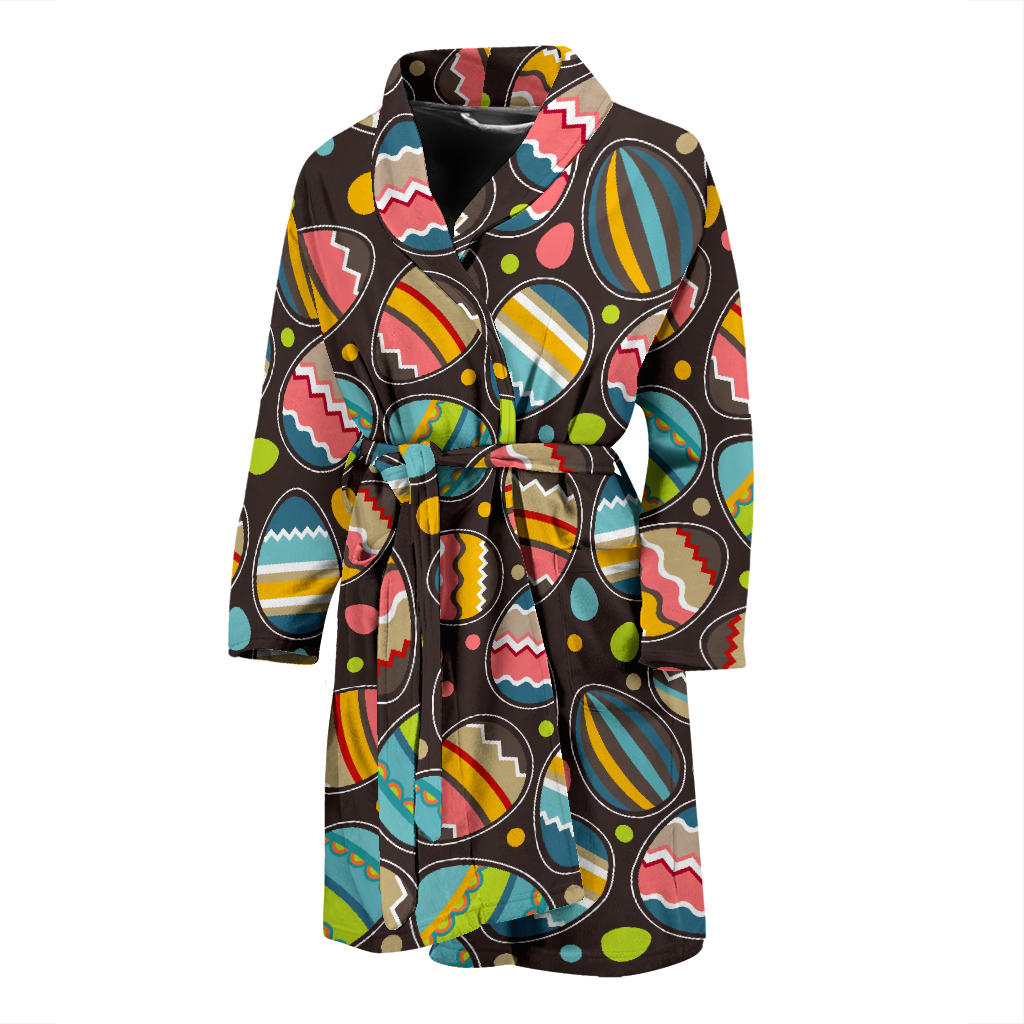 Easter Eggs Pattern Print Design RB03 Men Bathrobe